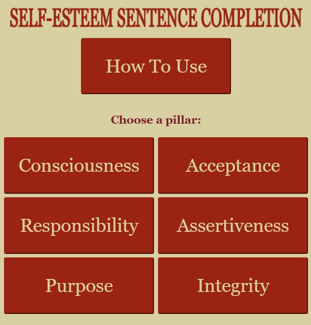 Self-Esteem Sentence Completion